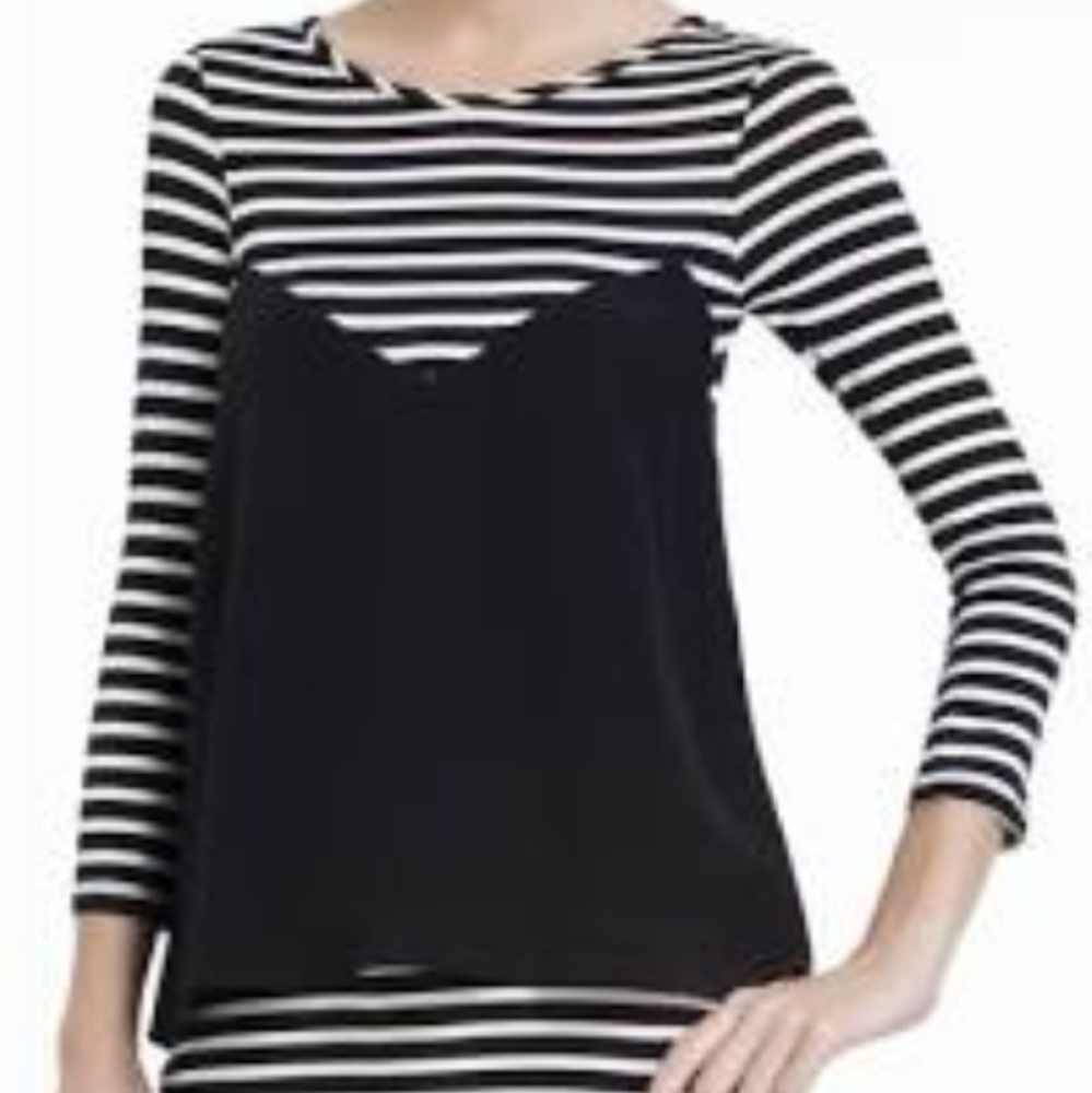 3 for $20 BCBGMAXAZRIA Striped Layered Top Size X-Small